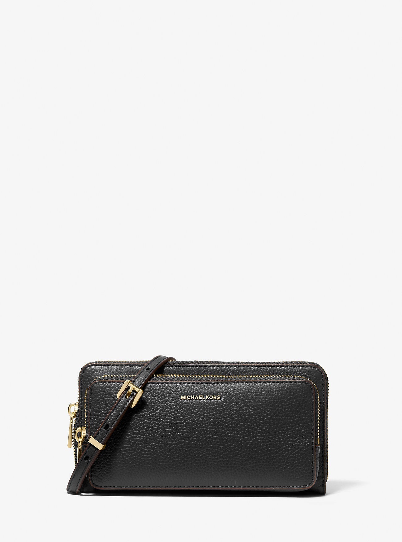 Jet Set Large Pebbled Leather Convertible Crossbody Bag