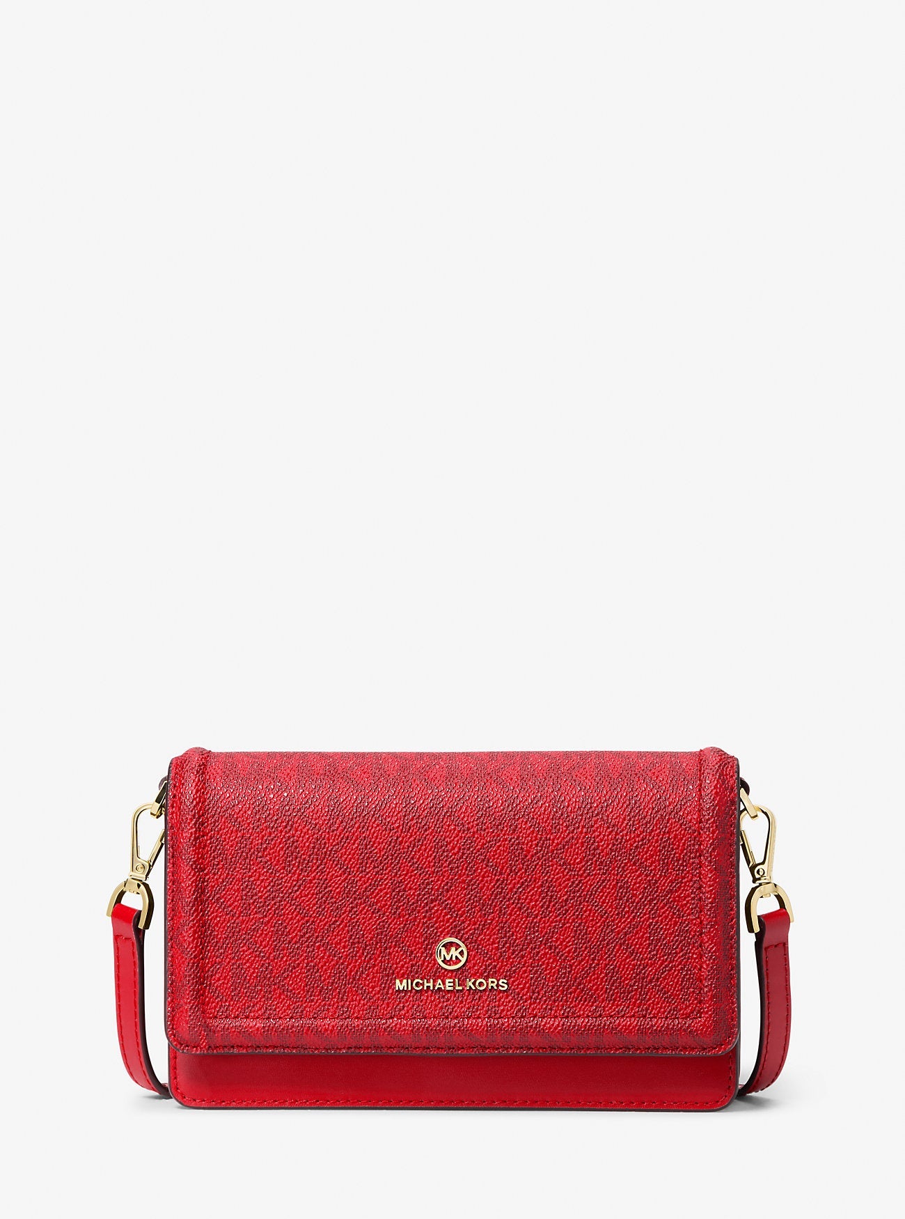 Jet Set Leather and Signature Logo Convertible Crossbody Bag